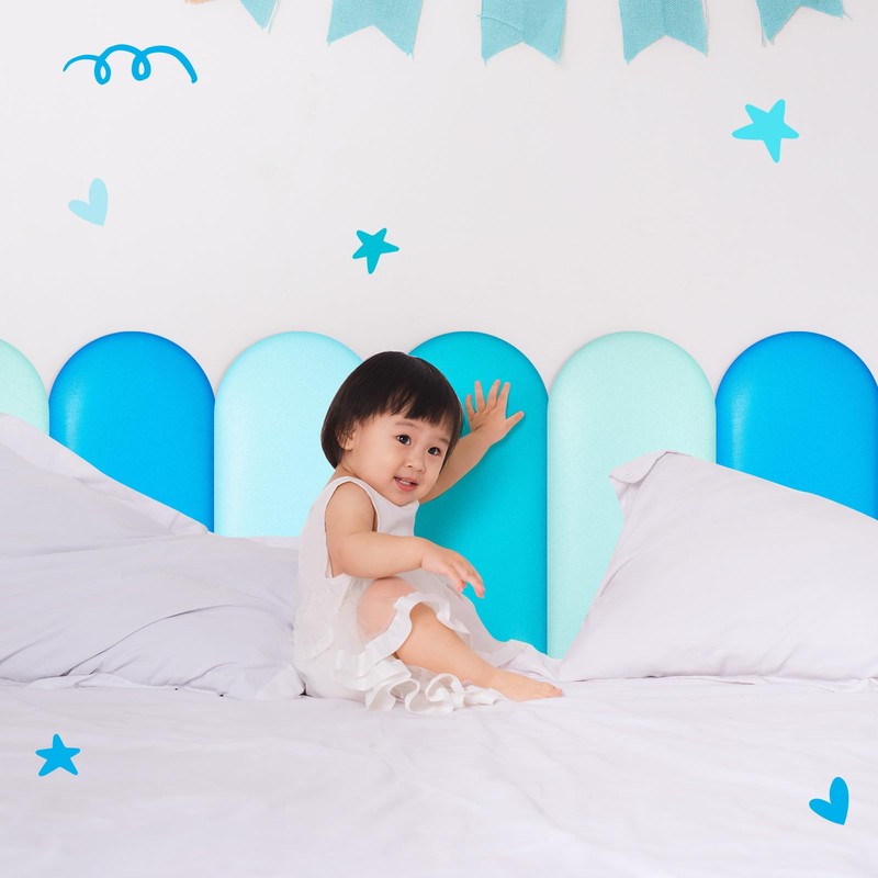 Jetec 4 Pcs Wall Padding for Kids with Autism Playroom