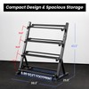 LIONSCOOL Adjustable 4-Tier Dumbbell Rack Stand - Heavy Duty 1000LBS