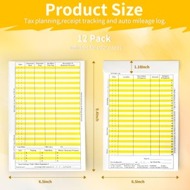 24 Pack Receipts Organizer Expense Envelopes 6.5 X 9.4 in Record Expenses and Log Mileage Tracker Business Expense Ledger for Small Business Store Receipts for Truckers Accountants