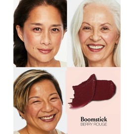 Boomstick Color® All-in-One Cream Blush for Cheeks, Eyes & Lips, Long Wearing, Blendable Makeup Blush Stick for Mature Skin, Cruelty Free Lip Cheek Tint with Skincare Benefits, Cindy Joseph (Berry)