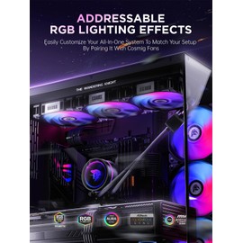 AsiaHorse WK-A360 ARGB All-in-One AIO CPU Liquid Cooler, Wandering Knight 360mm Water Cooling System with Dual High-Performance Pump and 3×120mm PWM Fans, Compatible with Intel & AMD CPUs (White)