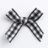 Black - 3cm Gingham Ribbon Bow - 100 Pack