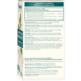 Himalaya Organic Ashwagandha, 90 Caplets, 3 Month Supply, USDA Certified Organic, Non-GMO, Gluten Free Supplement, 100% Ashwagandha Powder & Extract, 670 mg