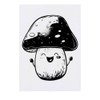 'Happy Mushroom' Temporary Tattoo - Water Resistant, Skin-Safe, Non-Toxic Transfer