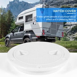 TOBEOME Circular Non Slip Inspection Hatch-Boat Hatch Deck Plate with Detachable Cover for RV Marine Boat Kayaks-4Inch White