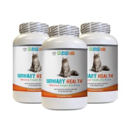 MY LUCKY PETS LLC cat UTI Health - CAT Urinary Health Formula - Support Bladder Health - Natural Complex - max Cranberry for Cats - 3 Bottle (270 Treats)