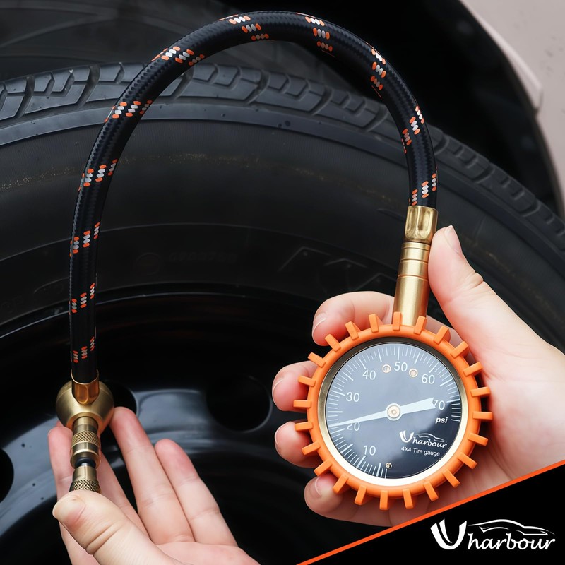 Uharbour 4X4 Rapid Air Down Tire Deflator with Gauge (0-75PSI)