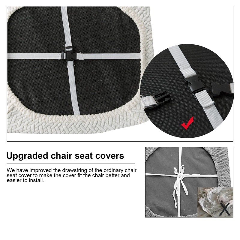 Genina Seat Covers for Dining Room Chair Seat Slipcovers Kitchen