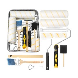 Bates Paint Tray Set - 11 pcs Kit with 9" & 4" Rollers, Small Roller, Trays & Covers for House Painting