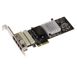 KALEA-INFORMATIQUE PCIe 1G Network Controller Card with 4 LAN Gigabit Ethernet Ports and LAN BYPASS Function Intel I350AM4 Chipset