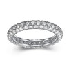 MORGAN & PAIGE Pavéd Eternity Ring - Classic Cubic Zirconia Pavé Ring Anniversary Eternity Band - 925 Sterling Silver Women’s Infinity Ring - Size 6