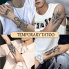 Nirbffo Temporary Tattoo Line Geometry Robot Mechanic Arm Tattoo Circuit
