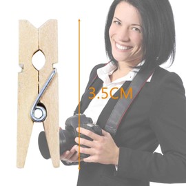 FOONEA Sturdy Mini Clothes Pins for Photo, 100 Pcs 1.4 Inch Natural Wooden Clothespins with 33 FT Jute Twine, Small Clips for Crafts Display, Baby Shower Game, Hanging Decorative Pictures