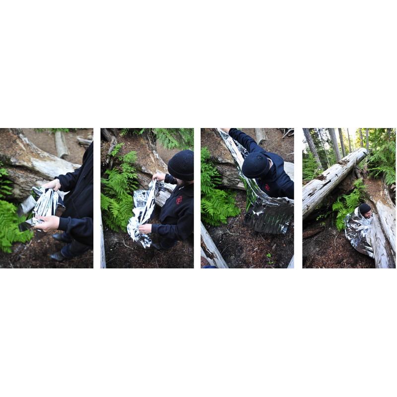 Grabber Outdoors The Original Space Brand Emergency Survival Blanket, Silver