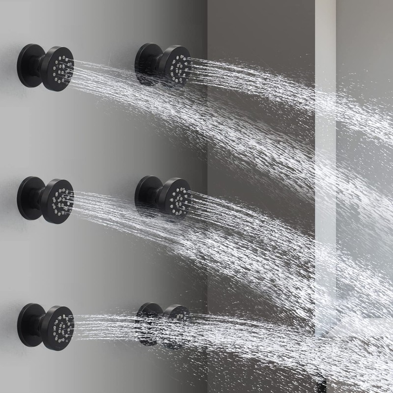 HOMEDEC 2inch Round Brass Shower Spa Massage Body Spray Wall