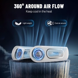 Hotsales Neck Fan, Hands Free Bladeless Neck Fans Portable Rechargeable, 360° Cooling Neck Fan, 4 Speeds, Quiet, 5200 mAh Battery Operated USB Wearable Personal Fan Gifts for Women, Travel, Outdoor