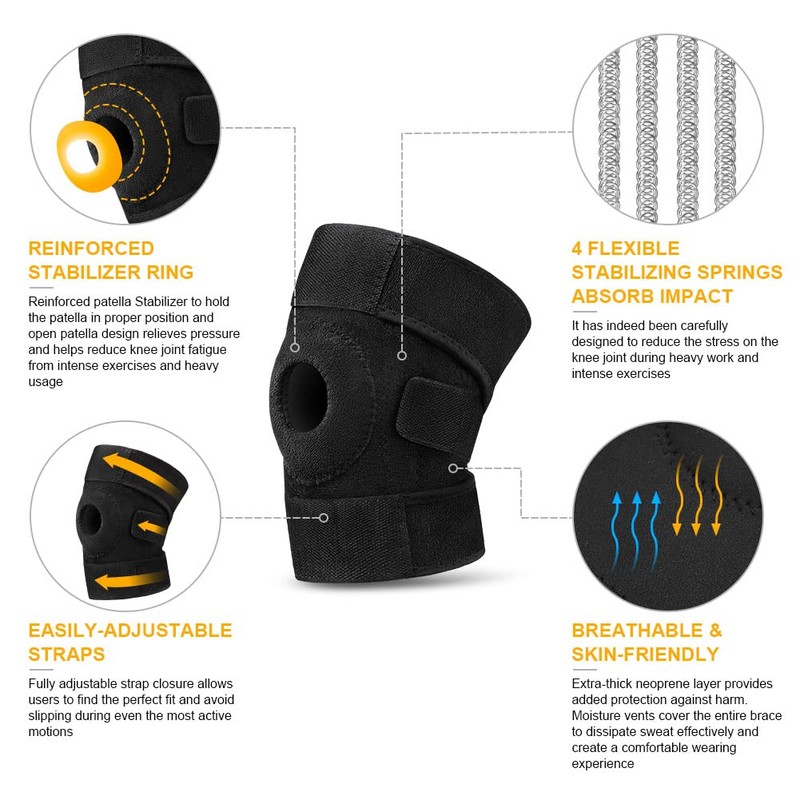 ACWOO Knee Support Brace for Men and Women, Adjustable Compression