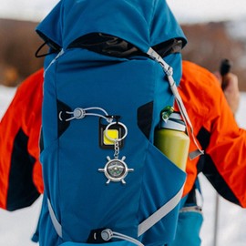 Portable Compass, Outdoor Survival Compass Keychain, Fine Grinding Process Compass Keyring for Mountaineering, Field Practice, Hiking, Camping, Exploration