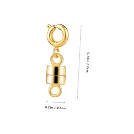 Tofficu 6 Pcs Buckle Necklace Clasps Jewellery Clasps Locking Converters Necklace Chain Extender Jewellery Making Accessories Alloy