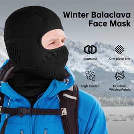 Botack Thermal Balaclava Ski Mask for Men Women,Cold Weather Breathable Face Mask for Skiing,Snowboarding, Motorcycle & Outdoor Winter Sports