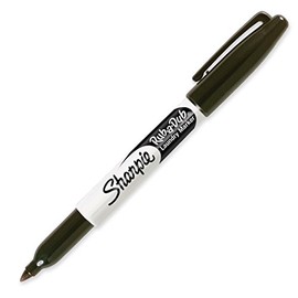 Sharpie Rub-a-Dub Permanent Marker, Fine Point, Black Ink, 1-Count