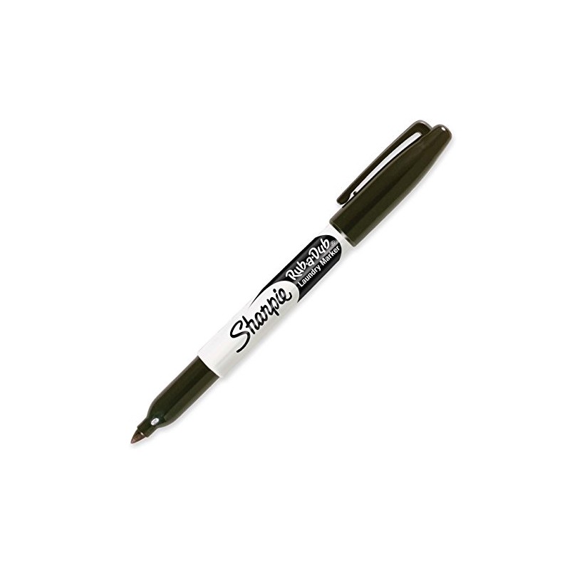 Sharpie Rub-a-Dub Permanent Marker, Fine Point, Black Ink, 1-Count
