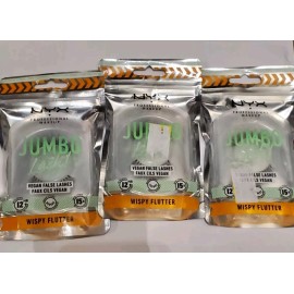 NYX Lot 3 NYX Jumbo Lash Vegan False Eyelashes Wispy Flutter Invisible Bands New