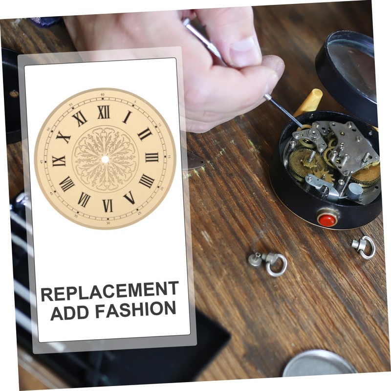 LALAFINA DIY Clock Dial Replacement Part Round Aluminum Dial for