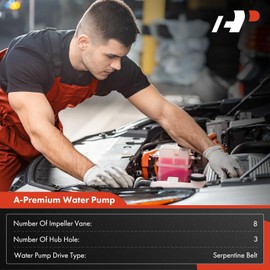 A-Premium Engine Water Pump with Gasket Compatible with Nissan Versa 2012-2020 March 2012-2013/2015-2020 Micra 2017 1.6L Petrol