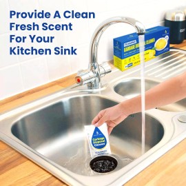 Bastion Lemon Scent Foam Kitchen Sink Freshener Pods for Drain Odor Elimination