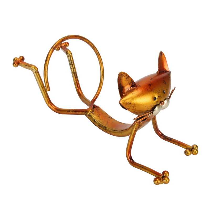 Cat Wine Holder Innovative Modern Style Decorative Metal Cat Shaped