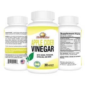 Rise-N-Shine Apple Cider Vinegar Capsules - Immune Support Vitamins - Gut Support for Women & Men 30-Day Supply (30 Capsules)