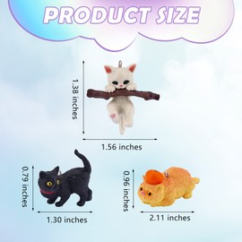 COGCHARGER 9 Pieces 3D Resin Cat Charm Pendant Cute Resin Animal Pendant Mixed Shape for Jewelry Keychain Bag Decorated Making Crafts