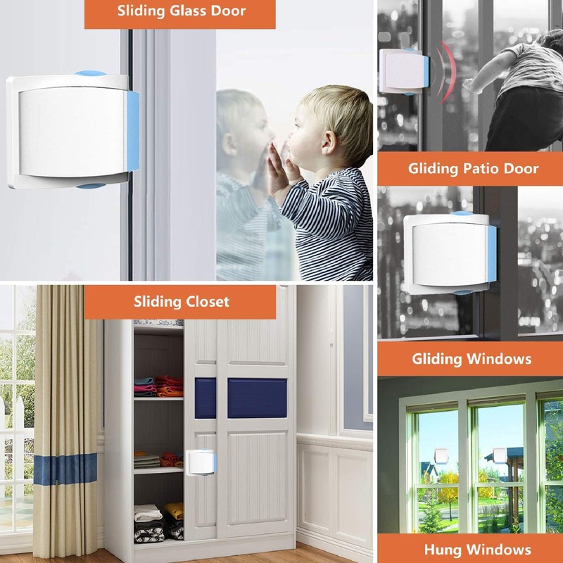 5pcs Sliding Glass Doors Child Lock Baby Security Limiting Device