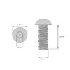 M6 (6mm x 18mm) Hex Socket Button Head Screws -