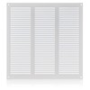 300x300mm / 12x12 inch White Metal Ventilation Grille with Flyscreen