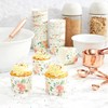 Sparkle and Bash Baking Cups Floral Watercolor Cupcake Liners -