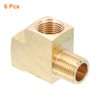 sourcing map Brass Tee Pipe Fitting, 1/2" NPT 3 Way