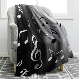 Jekeno Music Note Gifts Blanket for Women Men, Music Gifts Throw Blankets for Teacher Adult Kids Girls Boys Music Lovers, Christmas Birthday Valentine's Day Music Decor Gifts for Home Bed Couch