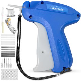 Lesteleo Mini Stitch Gun - Quick Stitch Fixer Kit - Fine Stitch Gun - Stitch Gun for Clothes - Quick Clothing Fixer - Includes Needles, 500 White and 500 Black Tag Pins/Stitches