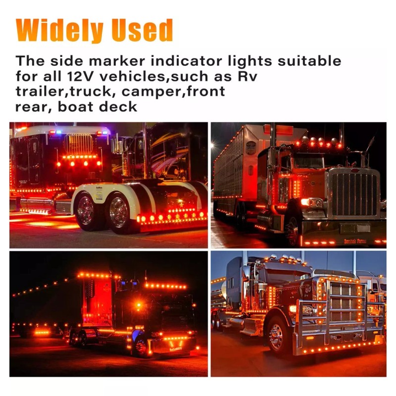 LOVLY 50pzs Plafones Led Cromado Para Camión Trailer Micro 24v