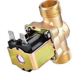 QQAMOGNNK G1/2#39; #39; Brass Electric Solenoid Valve N/C 12v 24v 220v G3/4#39; #39; Water Air Inlet Flow Switch for Solar Water Heater Valve 1Pcs(24V,0.5 Inch)