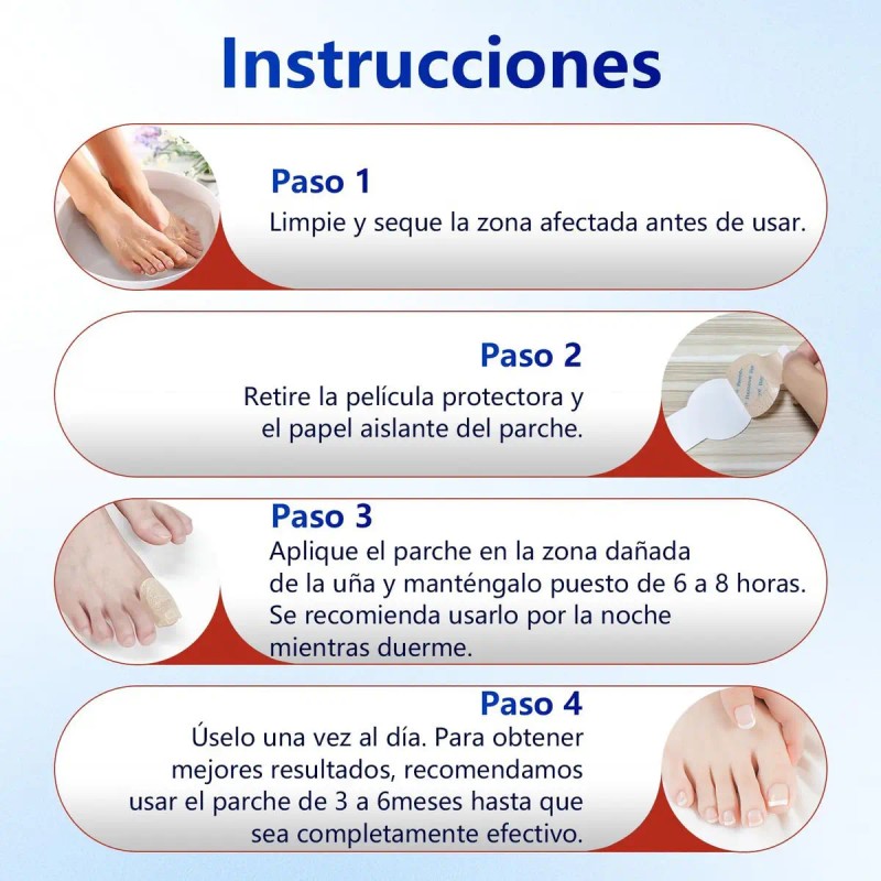 / Parches Uñas Hongos 126 Tratamiento Antifúngico //