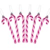 DERAYEE 6 PCS Christmas Glitter Candy Cane Plastic Candy Cane
