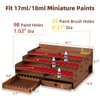 OPHIR Paint Storage, Wooden Paint Organizer with 98 Holes Dia.1.02