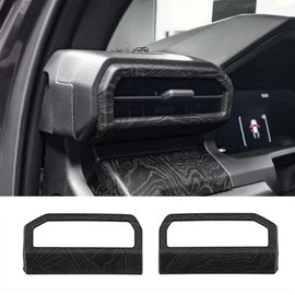 BORUIEN Dashboard Air Vent Outlet Cover for Toyota Tacoma 2024 2025 and 4Runner 2025 Interior Accessories Center Console Side Frame Decor Trim Cover (Black Wood Grain, Air Vent Cover)