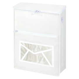 Mail Slot Catcher Bag, Indoor White Mail Catcher Felt Cloth Made, High Capacity Mail Slot Cover, Space Saving, Self-Adhesive, No Screws Needed, Practical Home Accessories