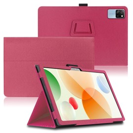 Keihok Case for Blackview Tab 60 WiFi/Tab 60 Pro 10.1 inch Tablet Cover with Hand Strap and Pencil Holder, Folding Stand Flip Case for Blackview Tab 60 WiFi/Tab 60 Pro. (Deep Pink)