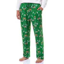 INTIMO Power Rangers Men's Family Sleep Tossed Print Pajama Pants (Medium, Green)