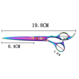 Purple Dragon 7.0 inch Rhinestone Decoration 3PCS Pet Grooming Scissors Dog Hair Cutting & Thinning Shears Set